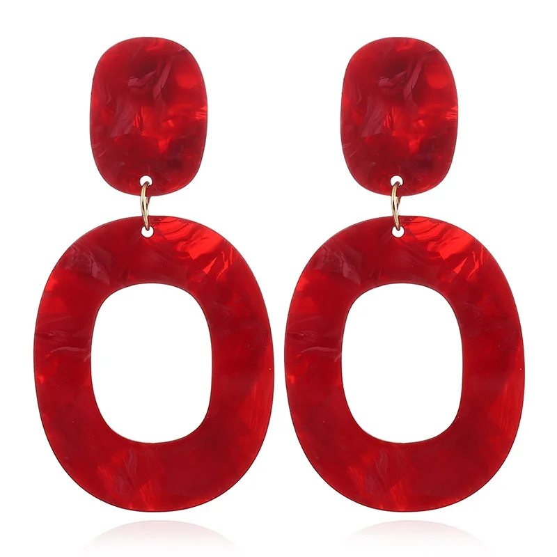 

Exaggerated big circle small circle pendant geometric earrings