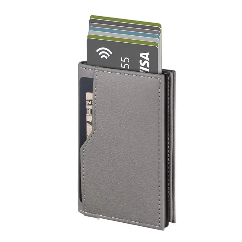 Wholesale Leather Mens Metal Wallet Credit Card Holder Gift Box Other Wallets