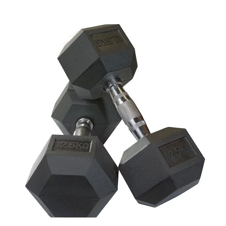 
OKPRO Gym Used Factory supplied Cheap Hex Rubber Dumbbell 