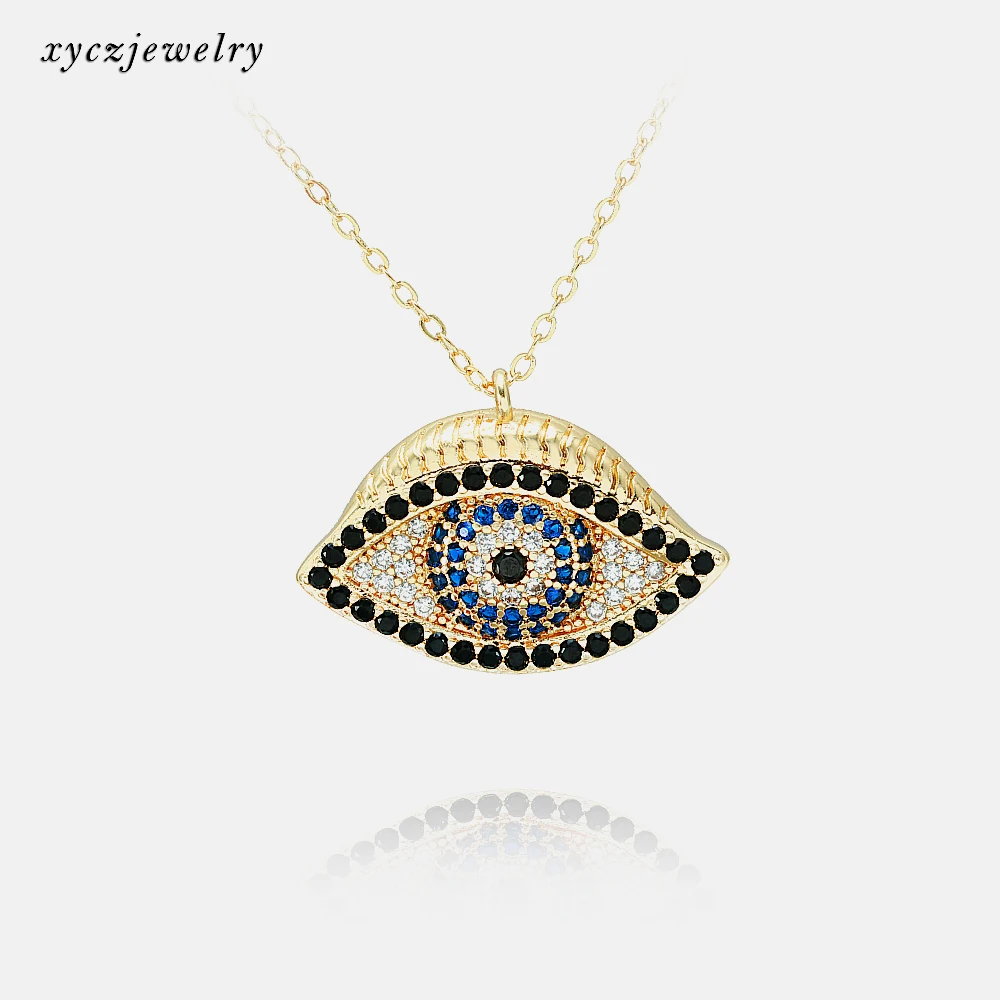 

2021 new brass pendant valentine's day gift charm eye necklace