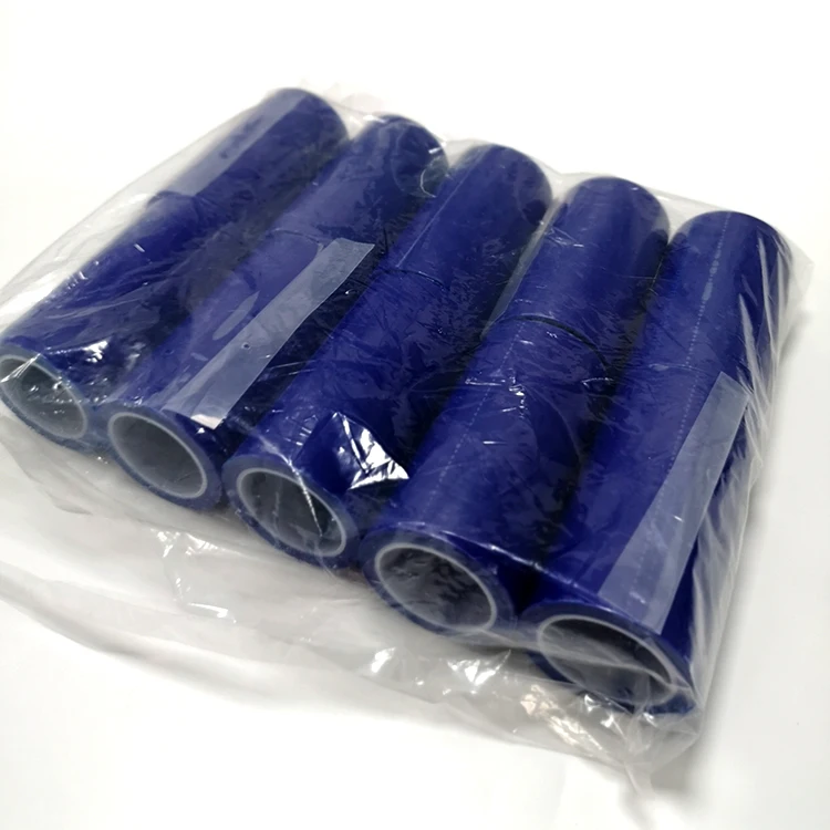 8" White Blue Remove Dust Sticky Lint Roller Adhesive Roll Disposable Pe Cleanroom Remove Sticky