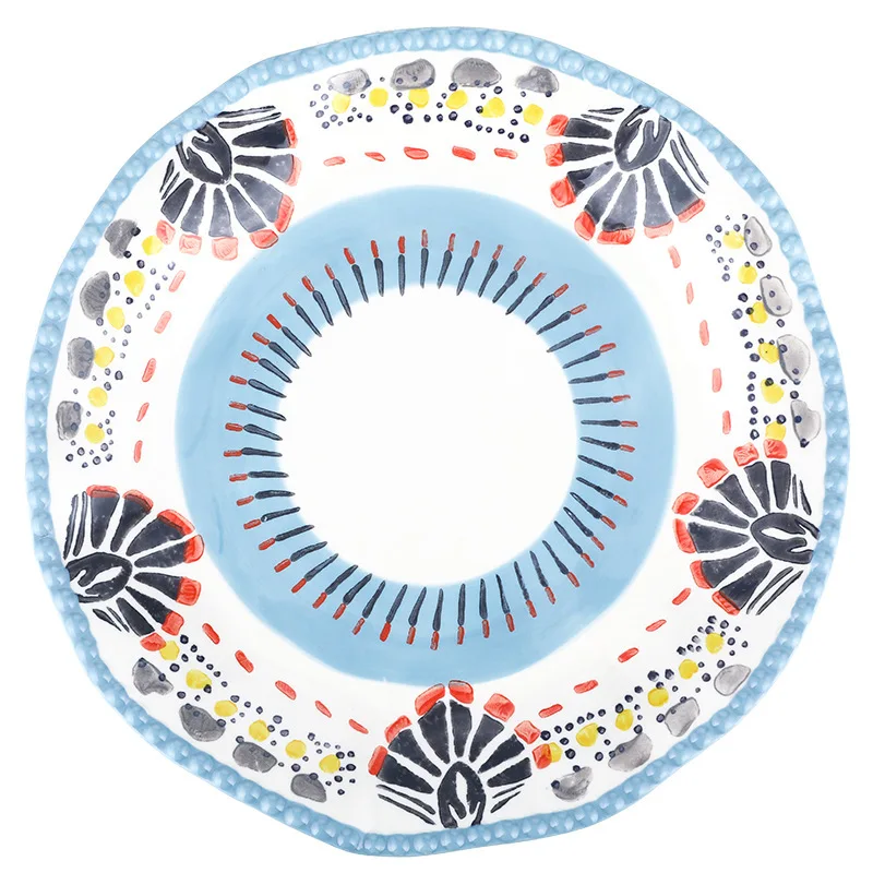 

Bohemian style household ceramic tableware ceramic dinner plate