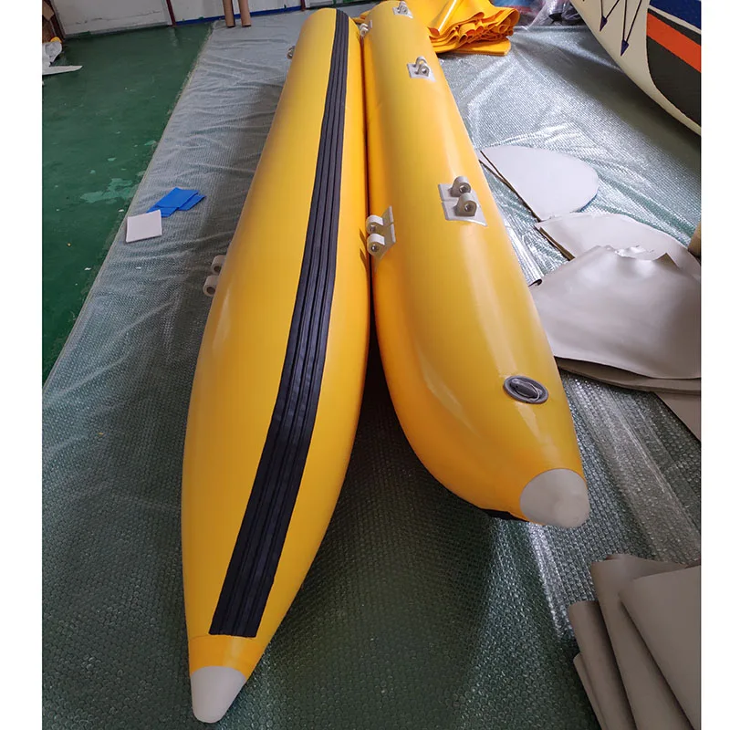 

350x35cm Durable 0.9mm PVC Inflatable Banana Pontoons Tubes Buoy for Sea Water Pedal Bike Boat