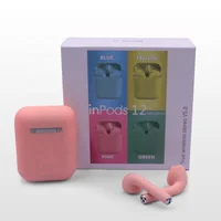 

High Quality Colorful TWS i12 inpods 12 Macarons Wireless Earphones Frosted Feel Touch Control Tws Earbuds