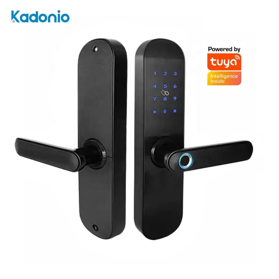 

Kadonio Fingerprint Lock Biometric Security WIFI Password Tuya APP Smart Door Lock Digital