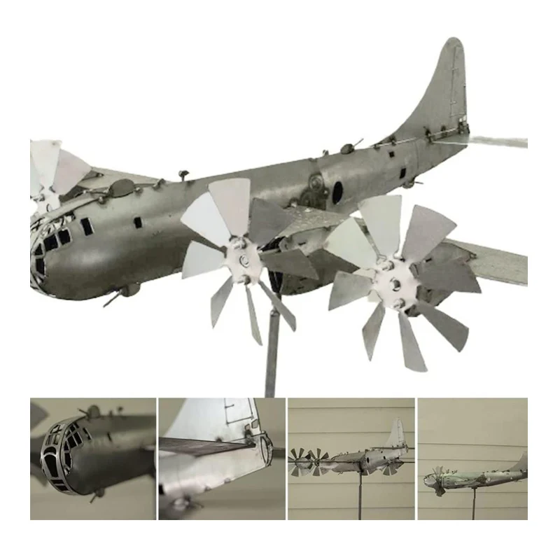 

B-29 Super Fortress Aircraft Wind Spinner Personalized Metal Windmill Wind Energy Wind Sculpture Airplane, Multi color