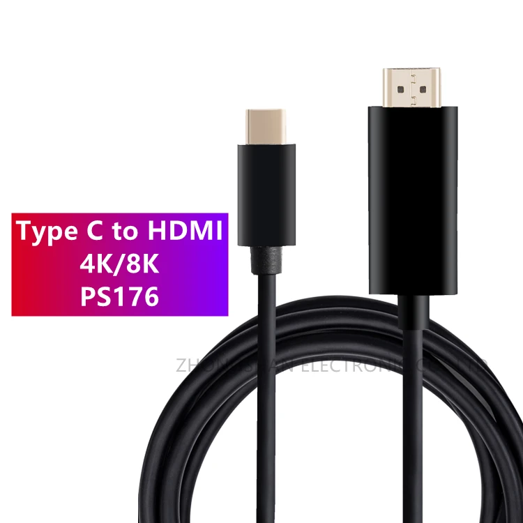 

USB TYPE C to HDMI Cable 4K 60HZ Cable Adapter USB TYPE-C to HDMI Male Display Adapter For Macbook Pro Type-C to HDMI