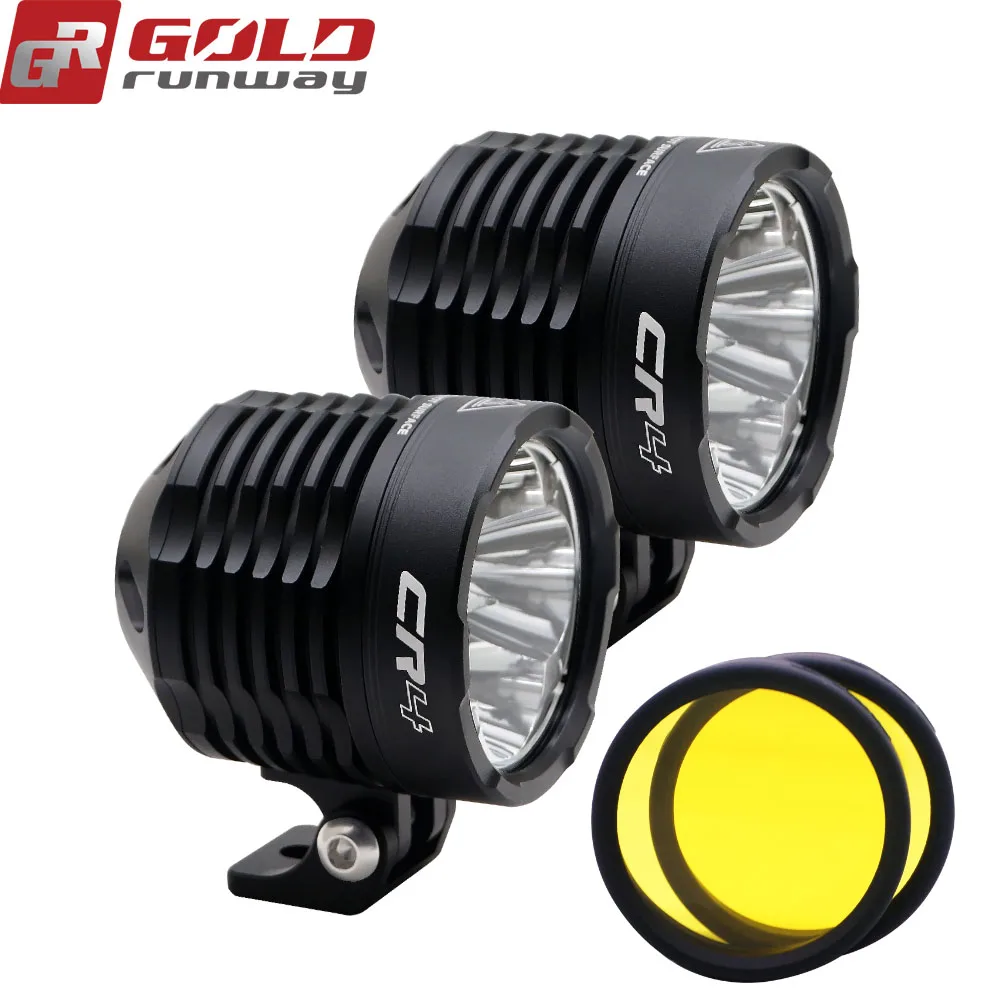 

GOLDRUNWAY GR-CR4 35W 3800lm led spot beam Motorcycle LED Headlight, Black