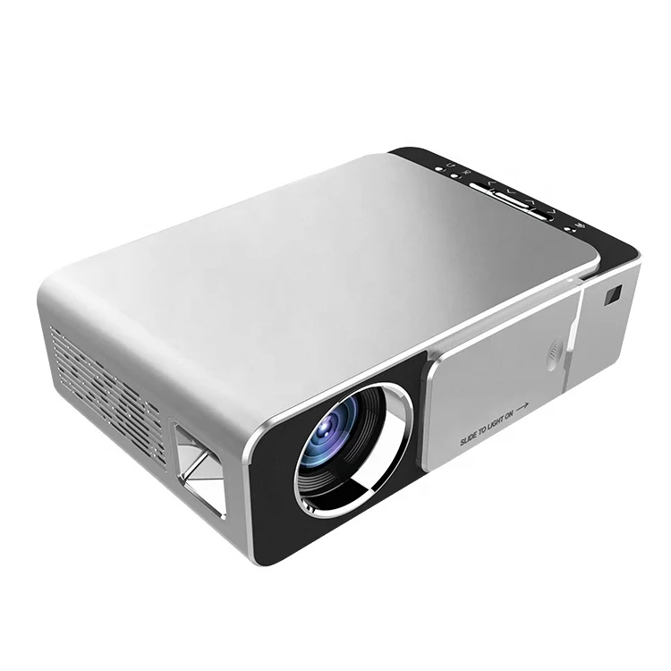 

Hot Selling Android Smart WIFI 4K T6 LED Video Projector, Silver, red