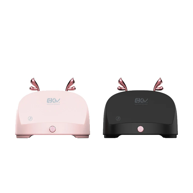 

2021 new design Portable Wireless deer retro cartoon Speaker mobile phone stand creative usb mini Induction Speaker