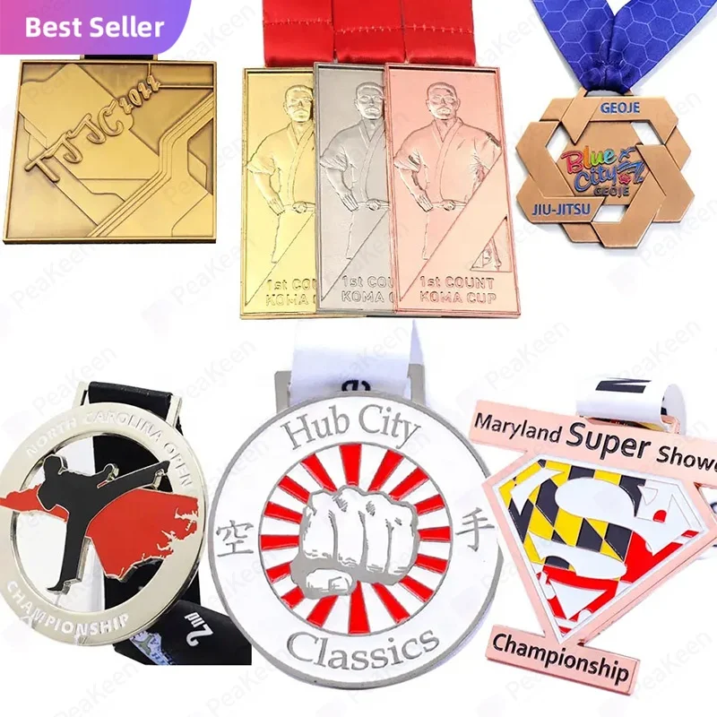 

Manufacturer Custom Karate Judo Jiu Jitsu Bjj Taekwondo Kung Fu Sports Award Medals