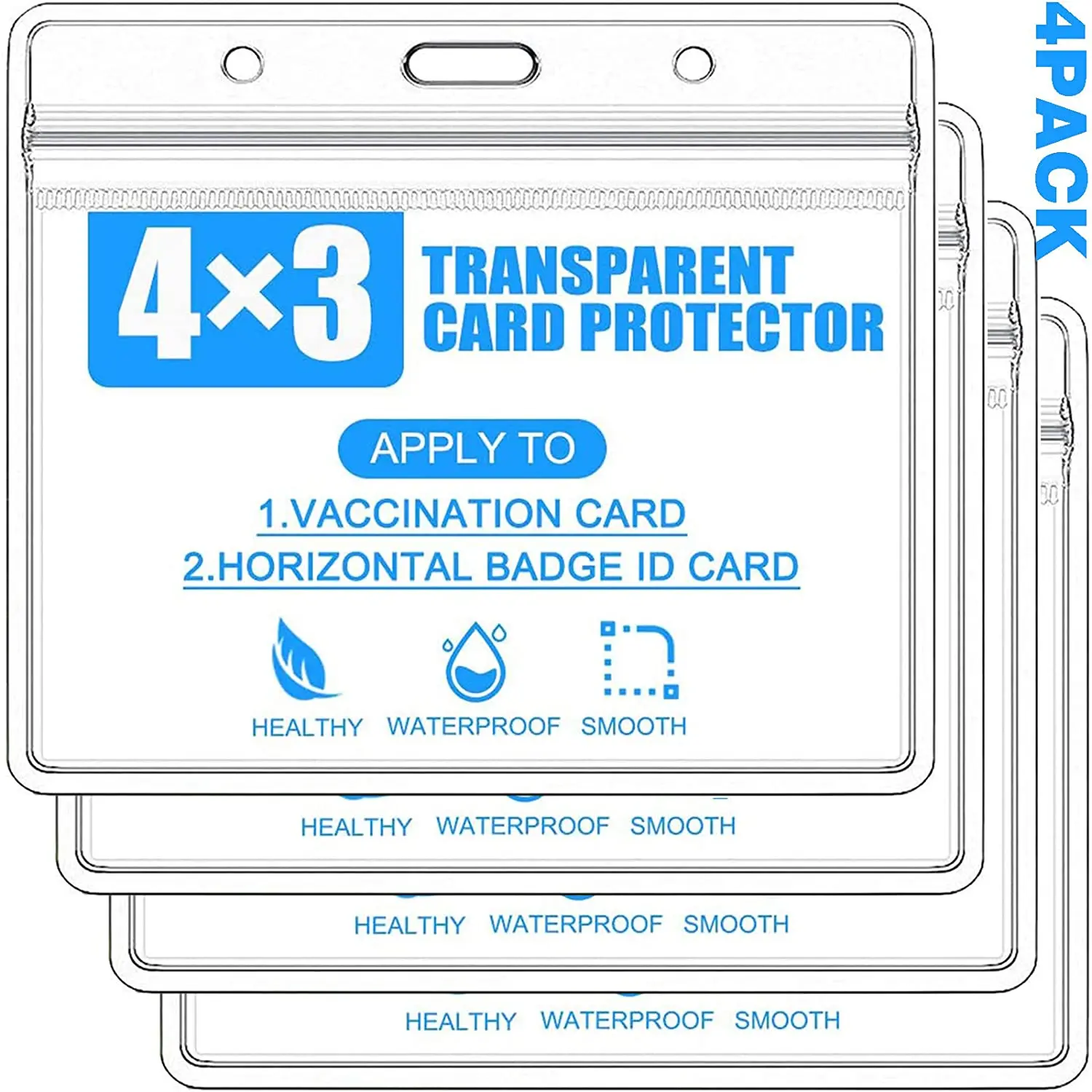 

Amazon custom waterproof Horizontal 4x3inches immunization record protector CDC vaccine ID card name tag vaccine card holder, Clear cdc vaccine card protector