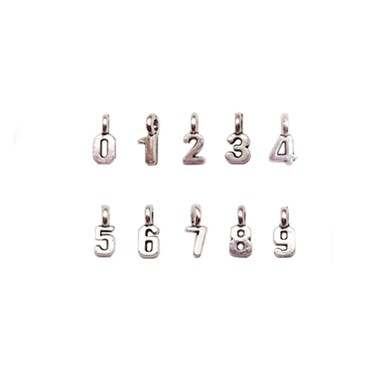 

Number Pendant Silver Style Sets Zinc Alloy Touch DIY