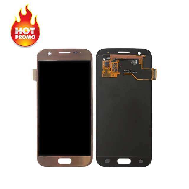 

Hot Sale 1:1 Original LCD S7 Edge Touch Digitizer Screen Display For Samsung Galaxy S7 Edge G935 LCD Display, Black white gold