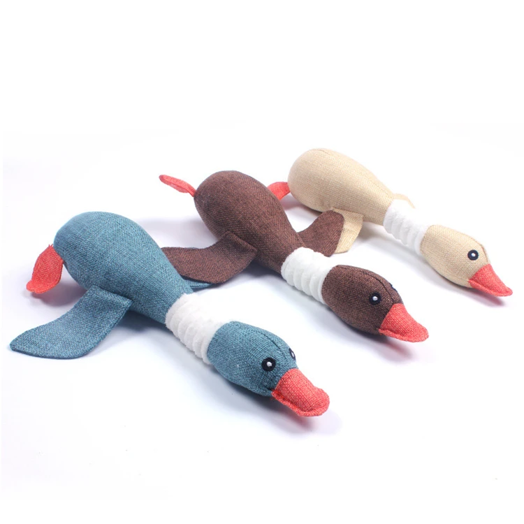 

Soft Plush Fun Strong Durable Squeaky Wild Goose Pet Toy for Small Medium Dogs
