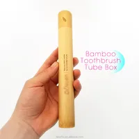 

Biodegradable Organic Bamboo Toothbrush Case 100% Natural Caja de bambu Cepillo de dientes