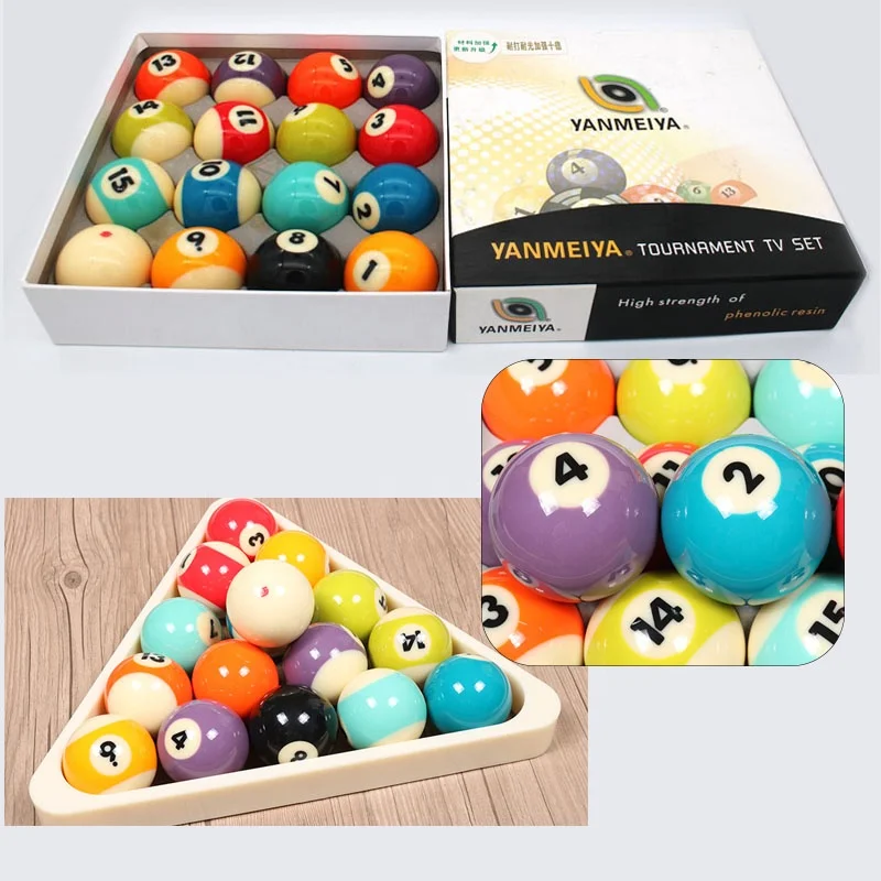 

Taiwan 57.2mm 2-1/4" Size Cyclops Phenolic Resin Billiard Pool Ball Set For Billiard Table, Colorful