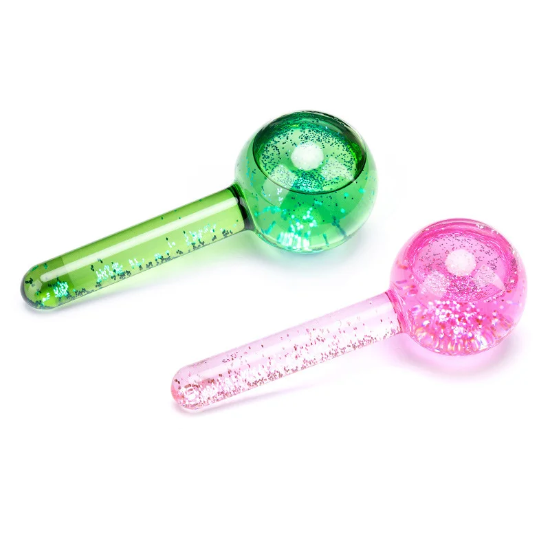 

hot sale Cold Skin Massager Ice Globes Massager Roller for for Face Neck Eyes Reduce Puffiness Facial Ice Globes, Blue, pink , gold