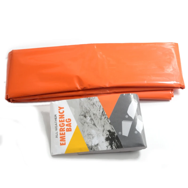 

outdoor camping portable lightweight emergency sleeping bag survival bag, Orange