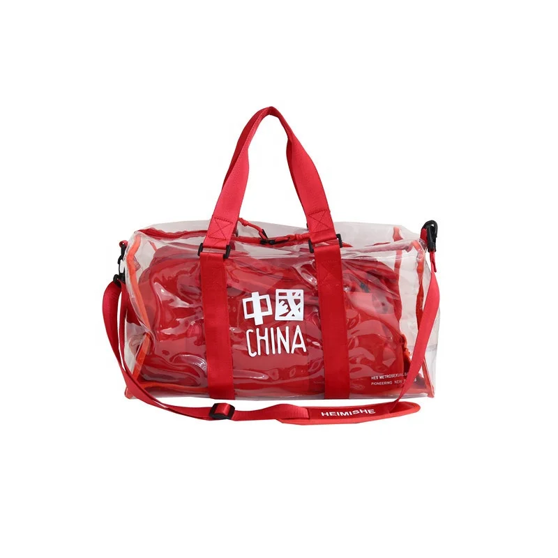 

wholesale clear pvc Sports gym duffle bags luxury fancy gym bag waterproof, Customized color