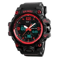 

Athletic Watches Hot Jam Tangan Skmei 1155 Analog-Digital Watch Camouflage Army Pupils Wristwatch 2time stopwatch