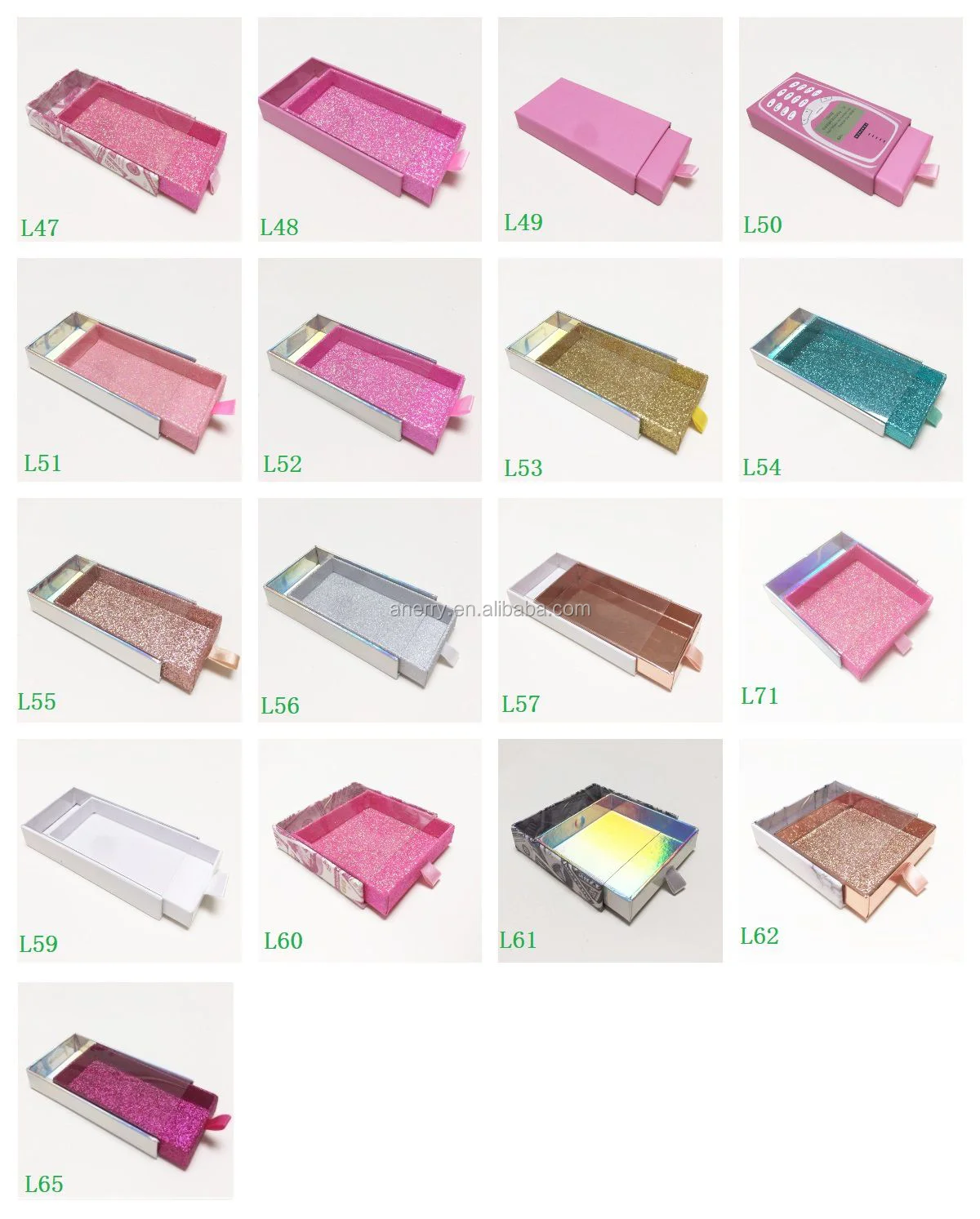 Wholesale Eyelashes Boxes With Diamond Empty Plastic Acrylic Eyelash Packaging Boxes Accept