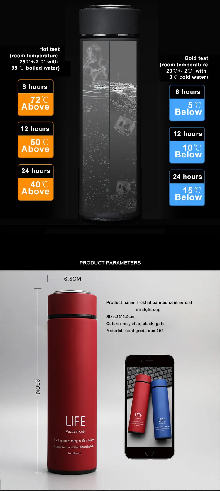 Hot model bulk coffee sublimation travel outdoor insulate cup thermal bottle vacuum flask mug drink containers VRVFC37