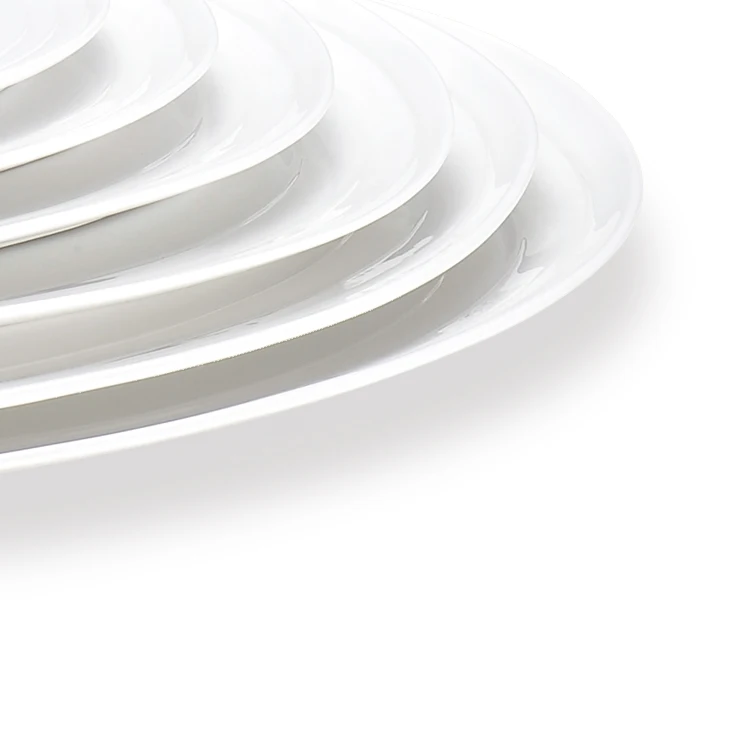 2023 New Product Wedding Hotel Catering Restaurant Dinnerware Tableware Stoneware White Dinner Dessert Porcelain Ceramic Plates