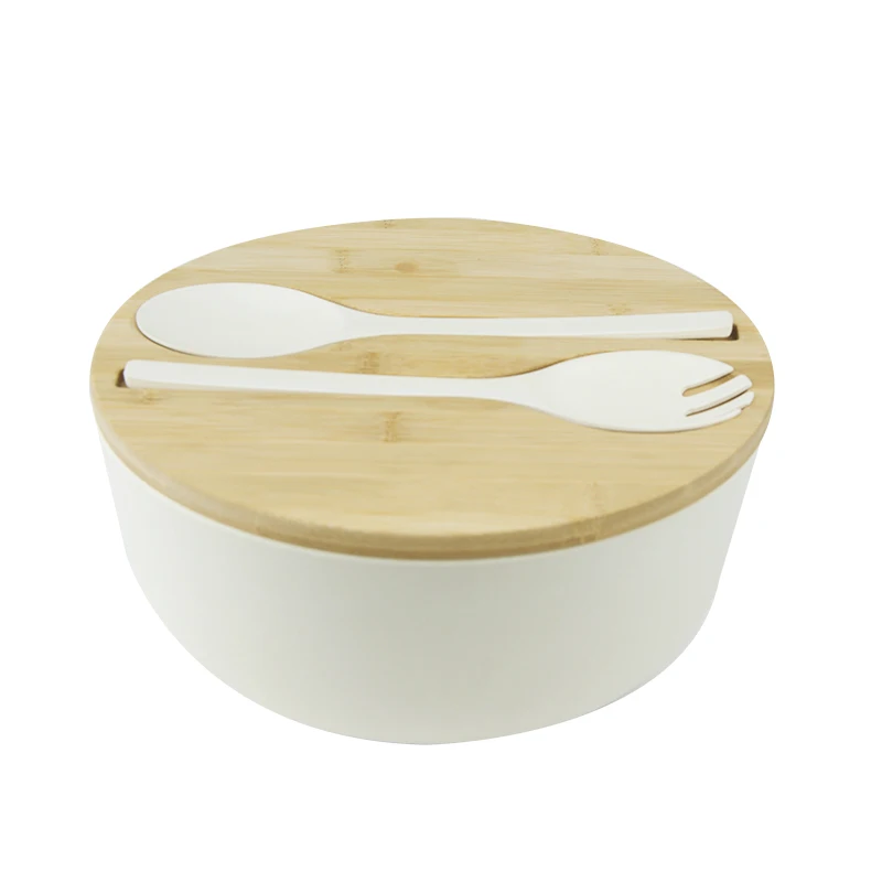 

MIKENDA Eco-friendly Design Bamboo Fiber Salad Bowl Large size for dishwasher Biodegradable Bowls
