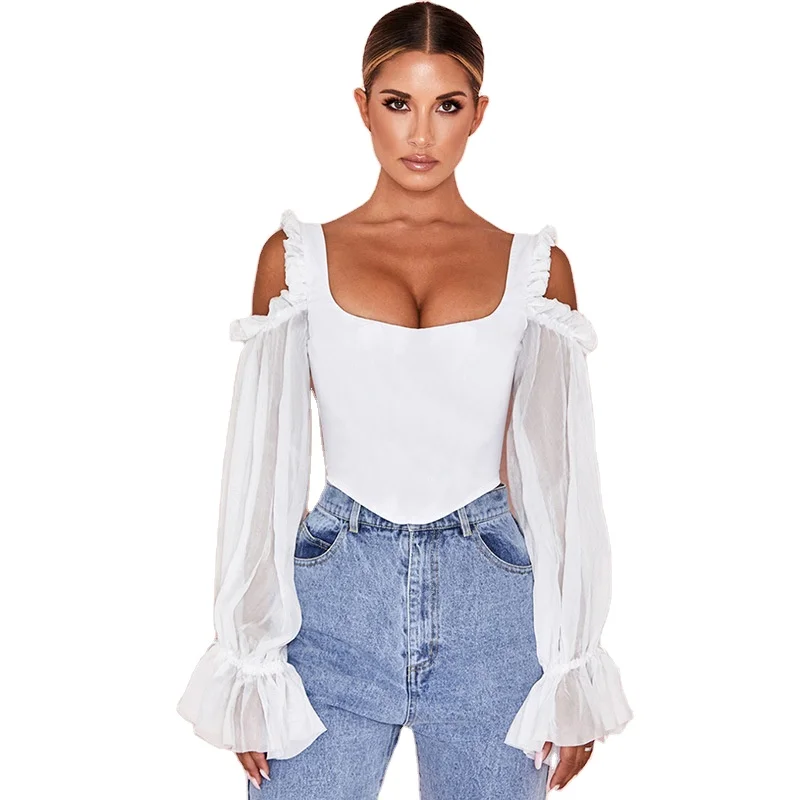 

2020 New arrival women summer collection Long sleeve slim Wholesale ladies blouse