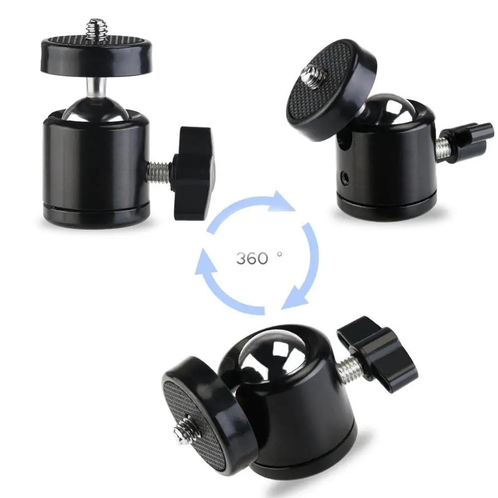 

Factory direct Sale Hot shoe 1/4" or 3/8" Mini Ball Head Bracket Holder Mount for various Go pro Camera Tripods/monopods