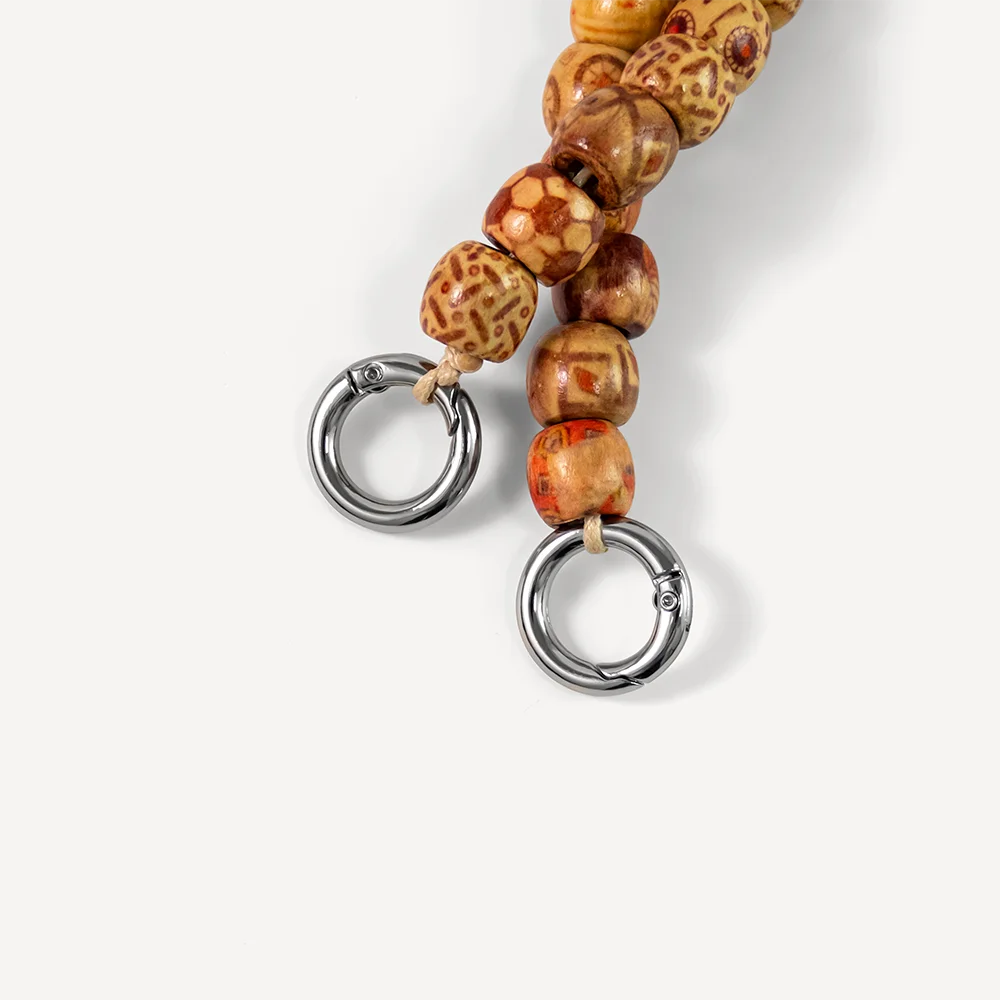 

For iphone 13 for iphone 12 2021 beads string colourful simple chain wood langyard strap for mobile phone cases & bags