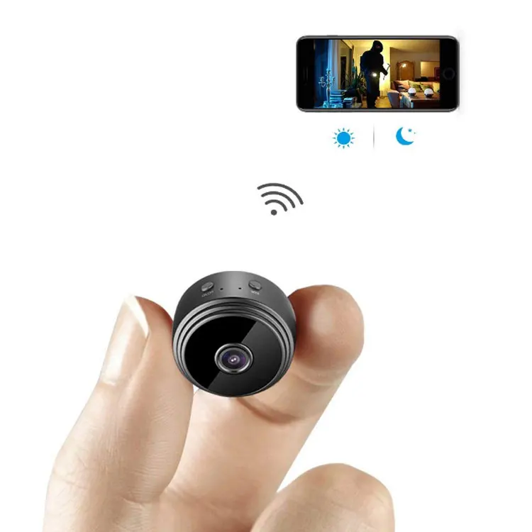 

Mini IP Camera WiFi Camera Wireless HD 1080P Indoor Home Nanny Small Nanny Cam Security Cameras, Black