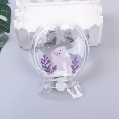 

Cartoon Transparent PVC Hot Water Bottle Leakproof Spiral Sealed Lid Water Injection Household Mini Hot Water Bottle