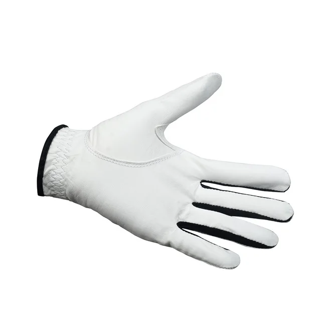 

Boodun full finger high quality OEM soft sheep leather golf gloves, White