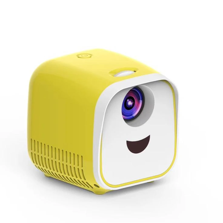 

2020 New L1 Mini Projector Children Portable Projector 1000 Lumens Led Home Portable Video Projector 320x240p For Family, Yellow/white, black/yellow