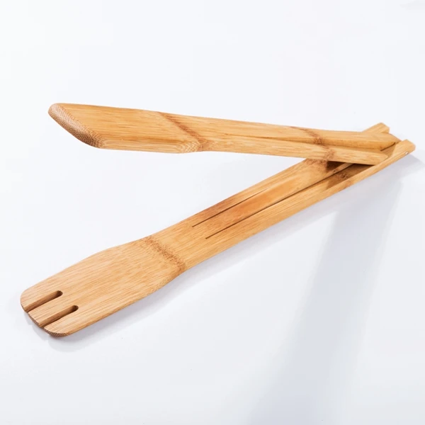 

foldable 2-tong color bamboo tong