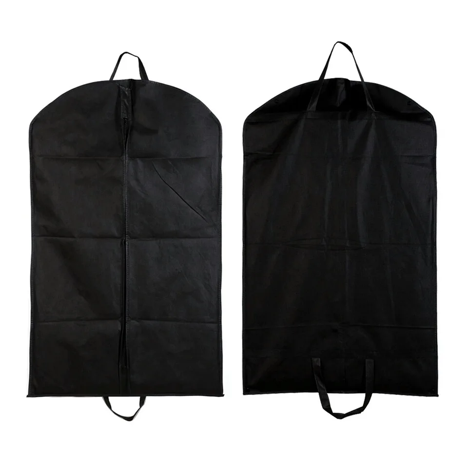 

Black Garment Bag Covers Hanging Suit Bag Covers Full Zipper with Clear Window Suit Dress Clothes Travel Bags