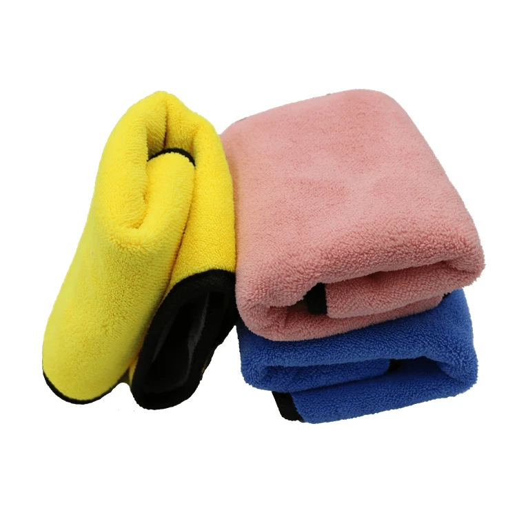 
Logo printing microfiber double-sided car cleaning wash towel 