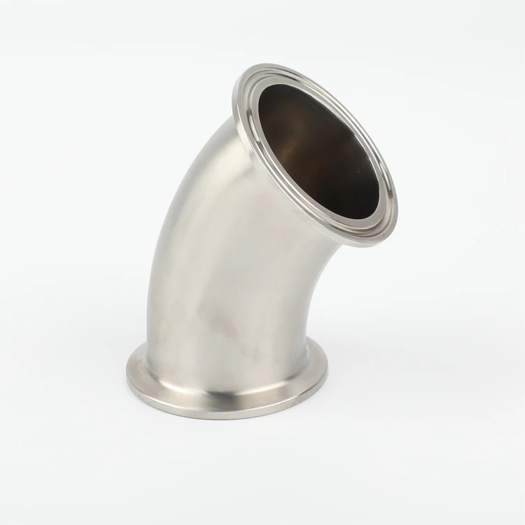 stainless steel clamped 45 elbow
