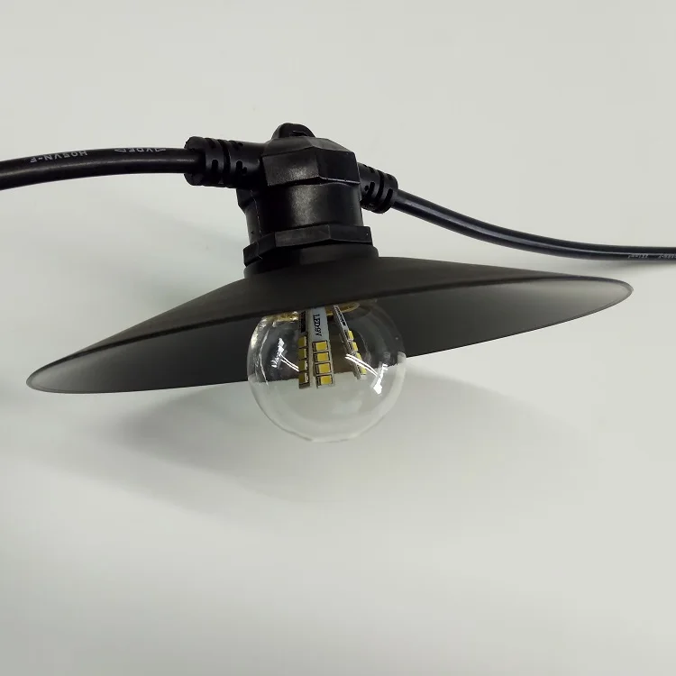 New design waterproof plastic lampshade for festoon light outdoor use