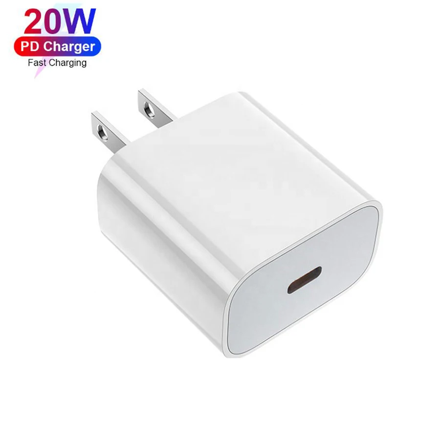 

5V 9V 12V 20W wall PD charger fast travel power supply usb Type C portable mobile cell phone charger adapter