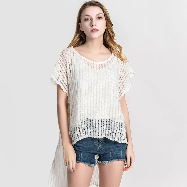

MIO New Summer Beach Holiday Fashion Women's Pullover Polyester Printed Clothing Tops Ladies