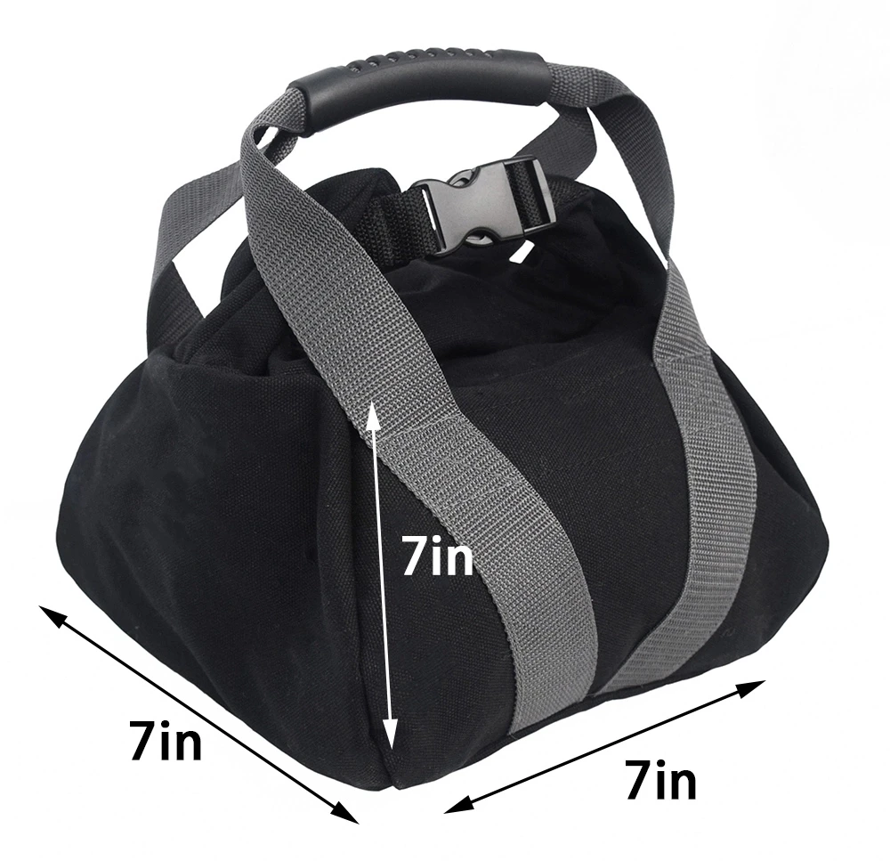 Heavy Duty 16oz Canvas Fabric Black Color Fitness Sandbag For Training