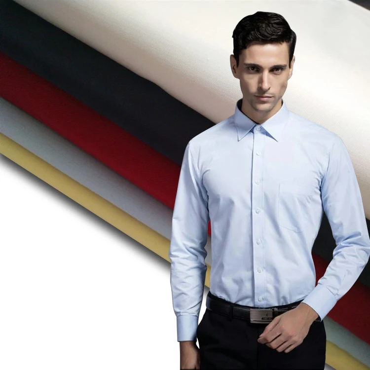 

Stock lot Woven fabric CVC 60 40 uniforms work wear fabric garment