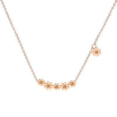 

Hot 14K rose gold plated necklace dainty summer necklaces perfect stainless steel for woman, As picture