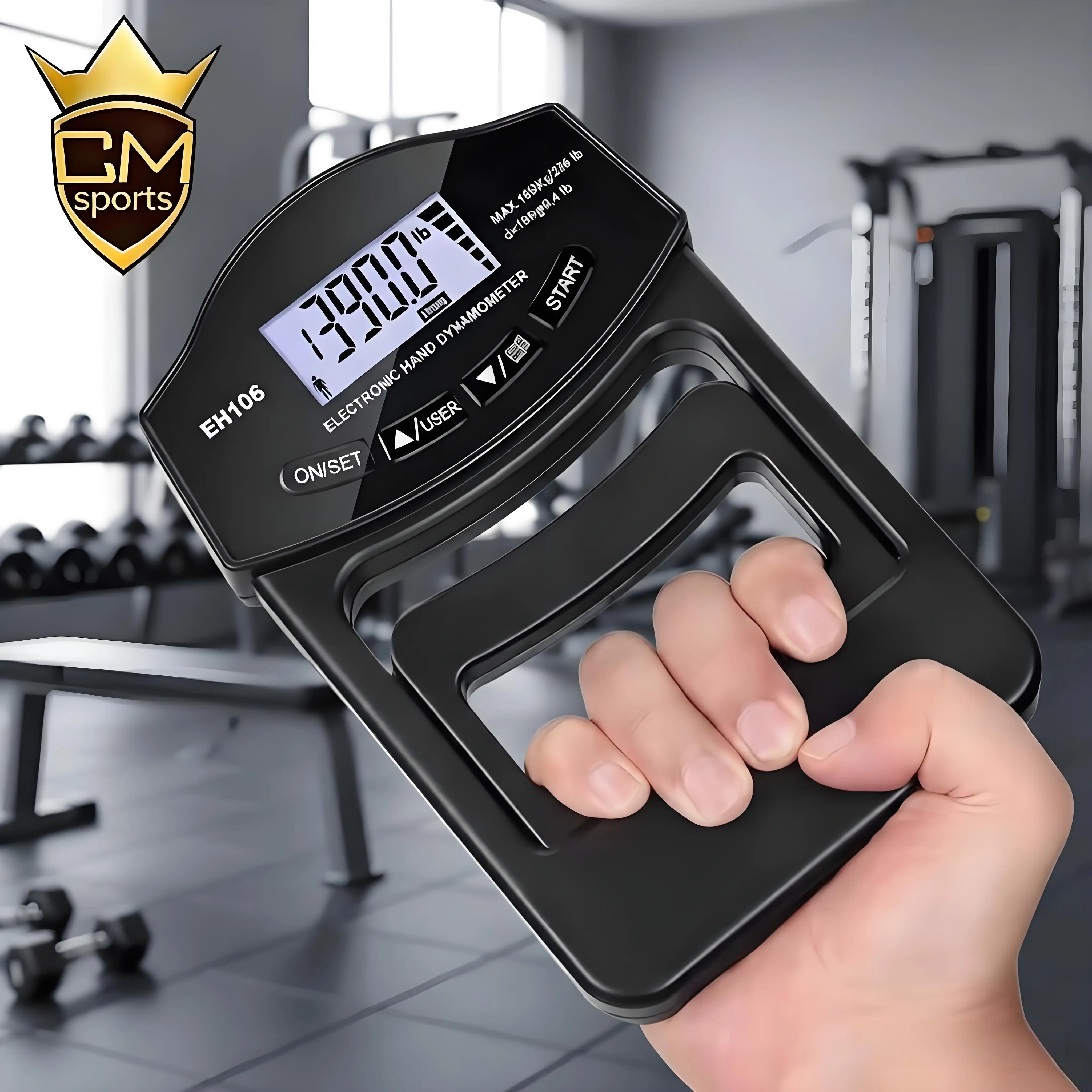 CHENGMO SPORTS Wholesale Digital Hand Dynamometer Grip Strength USB LCD Screen Hand Grip Strengthener Hand Gripper 180KG