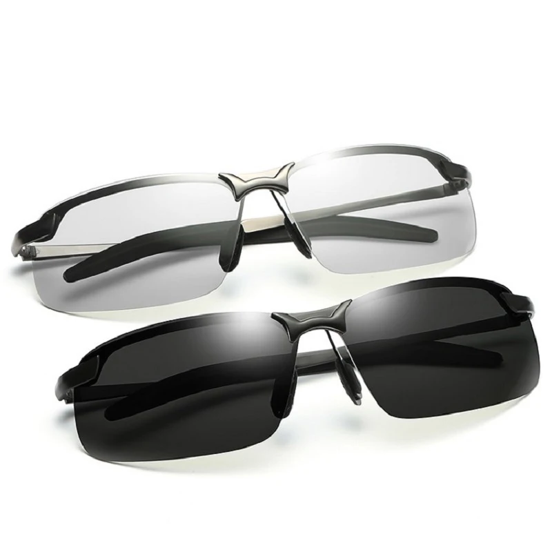 

High-quality night vision metal frame TAC photochromic cycling sunglasses man