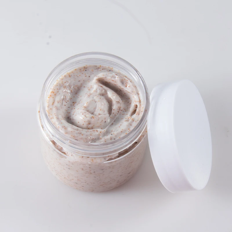 

OEM/ODM Wholesale Beauty Face Skin Exfoliating and Whitening Organic Shea butter Face and Body Scrub, White color