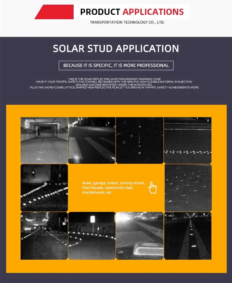 Led Solar Blinking Reflector Aluminum Round Road Stud